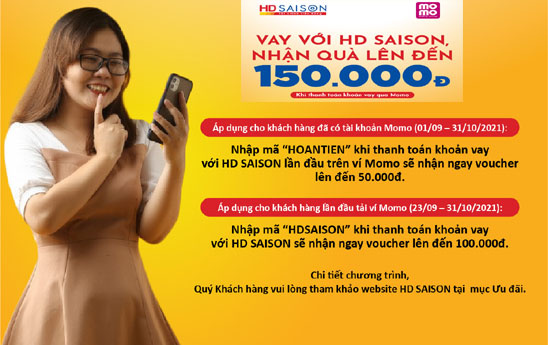 HD SAISON ưu đãi khách hàng thanh toán trên MoMo