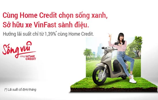 Home Credit cho vay mua xe máy điện lãi suất thấp