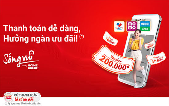 Home Credit hoàn tiền đến 50% khi khách hàng thanh toán khoản vay trực tuyến