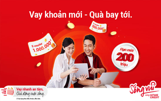 Home Credit khuyến mãi “Vay khoản mới - Quà bay tới”