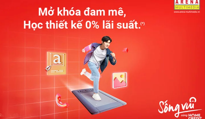 Home Credit ưu đãi học viên trả góp học phí 0% lãi suất khi học thiết kế tại Arena Multimedia