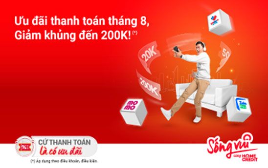 Home Credit ưu đãi khách hàng thanh toán khoản vay online