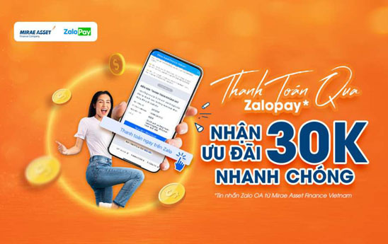 MAFC hoàn 30k cho khách hàng thanh toán hóa đơn vay từ 1 triệu đồng trở lên qua kênh Zalo OA