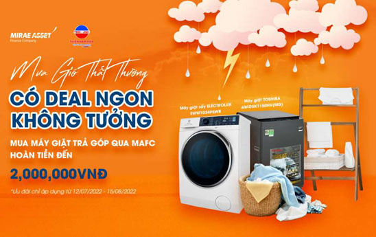 MAFC ưu đãi hoàn tiền lên đến 2.000.000 VNĐ cho khách hàng mua trả góp tại Điện Máy Thiên Nam Hòa