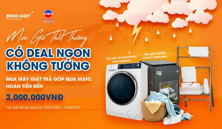 MAFC ưu đãi hoàn tiền lên đến 2.000.000 VNĐ cho khách hàng mua trả góp tại Điện Máy Thiên Nam Hòa