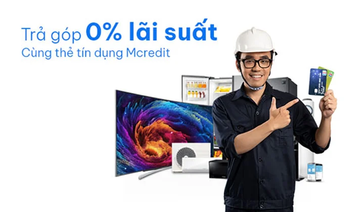 Mcredit áp dụng trả góp lãi suất 0% với thẻ tín dụng