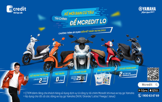 Mcredit hỗ trợ mua xe tay ga trả góp