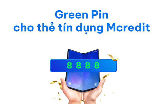 Mcredit ra mắt tính năng Green Pin hiện đại cho chủ thẻ tín dụng
