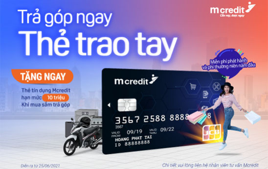Mcredit ưu đãi khách hàng khi mua sắm trả góp