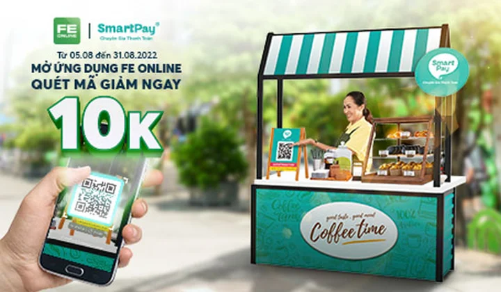 Quét mã qua FE Online được giảm ngay 10k