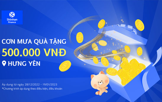 Shinhan Finance dành cơn mưa quà tặng 500.000 VNĐ tại Hưng Yên