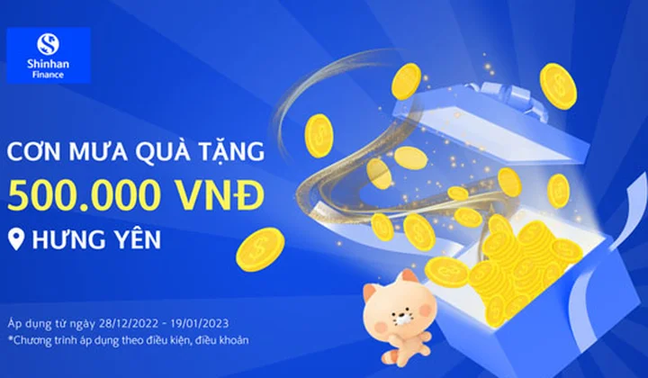 Shinhan Finance dành cơn mưa quà tặng 500.000 VNĐ tại Hưng Yên