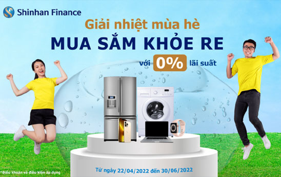Shinhan Finance ưu đãi lãi suất từ 0%
