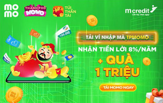 Thanh toán MoMo, rước lộc may cùng Mcredit