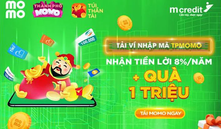Thanh toán MoMo, rước lộc may cùng Mcredit