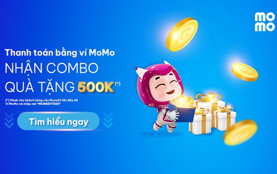 Thanh toán khoản vay Mcredit qua Ví MoMo nhận thẻ quà giảm 50%