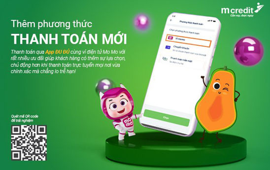 Thanh toán khoản vay qua App Đu Đủ cùng ví MoMo với nhiều ưu đãi