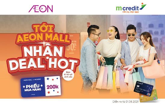 Thẻ tín dụng Mcredit nhận ưu đãi từ AEON MALL