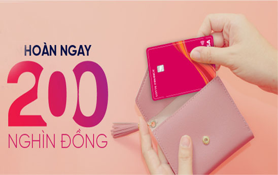 Ưu đãi chủ thẻ quốc tế LOTTE Finance Visa L.Card