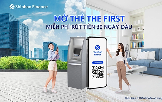 Thông báo: Miễn phí rút tiền mặt trong nước trong tháng đầu mở mới thẻ THE FIRST
