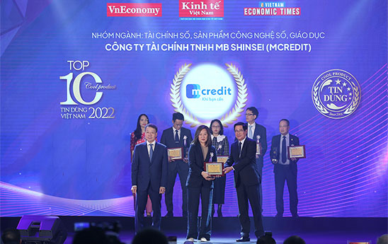 Vay TikTak của Mcredit lọt Top 10 Sản phẩm Tài chính số - Dịch vụ tin dùng Việt Nam 2022