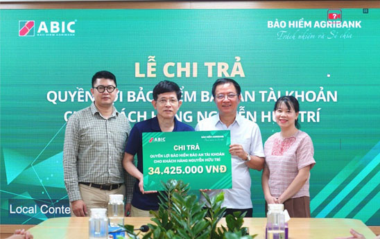 ABIC chi trả bồi thường cho khách hàng sử dụng tài khoản Agribank bị lừa đảo trực tuyến