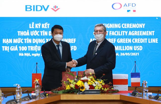 AFD cấp hạn mức 100 triệu USD cho BIDV để tài trợ các doanh nghiệp năng lượng tái tạo, tiết kiệm năng lượng