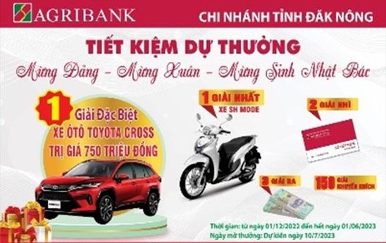 Agribank Đắk Nông triển khai chương trình tiết kiệm dự thưởng “Mừng Đảng - Mừng Xuân - Mừng sinh nhật Bác”