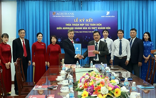 Agribank Khánh Hòa và VNPT Khánh Hòa ký kết thỏa thuận hợp tác toàn diện