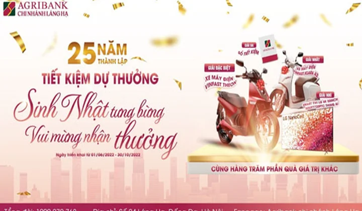 Agribank Láng Hạ triển khai chương trình tiết kiệm dự thưởng “Sinh nhật tưng bừng - vui mừng nhận thưởng”