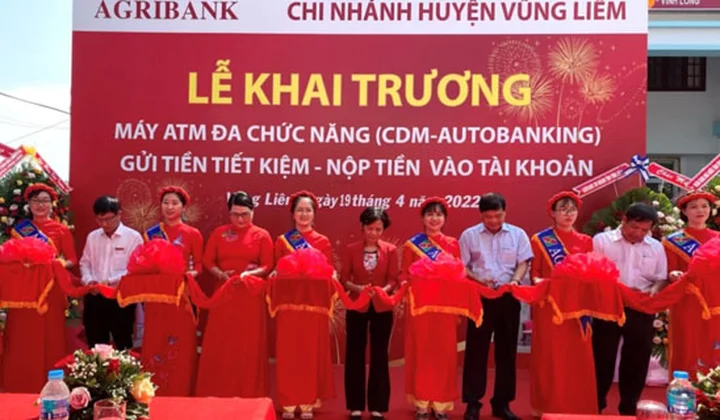Agribank Vĩnh Long khai trương CDM tại huyện Vũng Liêm