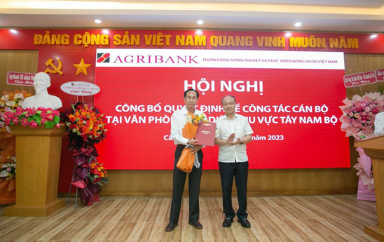 Agribank bổ nhiệm Trưởng Văn phòng đại diện Tây Nam Bộ