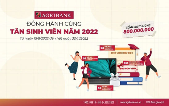 Agribank đồng hành cùng Tân sinh viên năm 2022