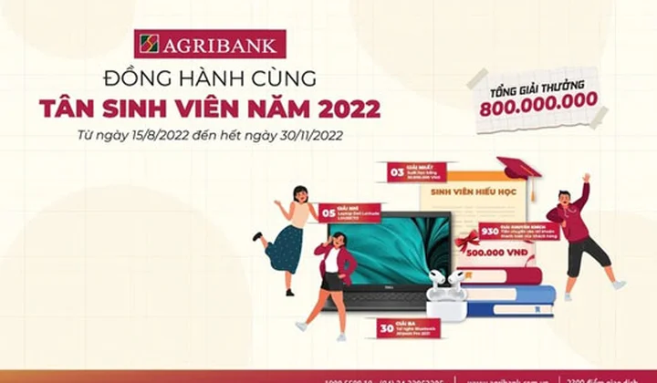 Agribank đồng hành cùng Tân sinh viên năm 2022
