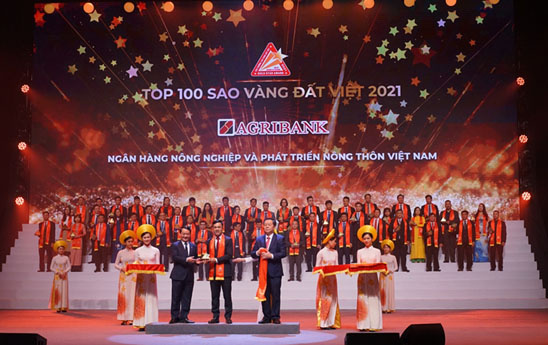 Agribank vinh dự đạt giải thưởng Sao Vàng đất Việt năm 2021