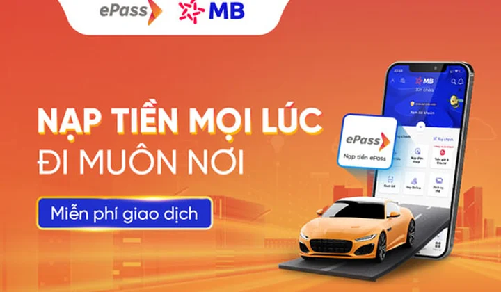 App MBBank giúp khách hàng nạp tiền vào tài khoản ePass dễ dàng và thuận tiện hơn