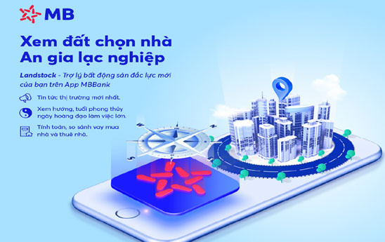 App MBBank ra mắt chức năng “Landstock"