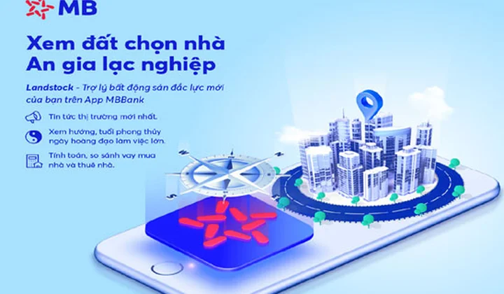 App MBBank ra mắt chức năng “Landstock"