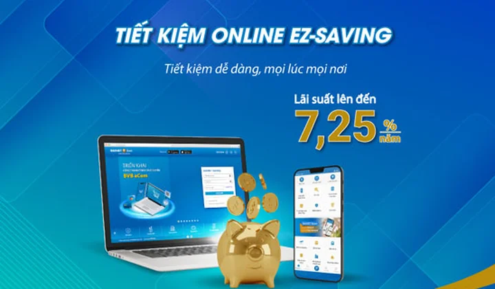 BAOVIET Bank tăng lãi suất tới 7,25%/năm cho khách hàng cá nhân gửi tiết kiệm online