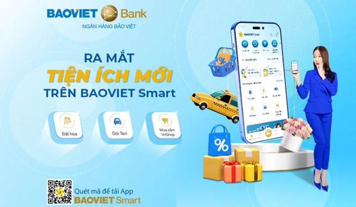 BAOVIET Smart ra mắt bộ ba tiện ích: Gọi Taxi, đặt Hoa và mua sắm VnShop