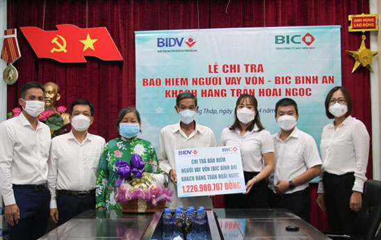 BIC chi trả hơn 1,2 tỷ đồng tiền bảo hiểm cho khách hàng tại Đồng Tháp