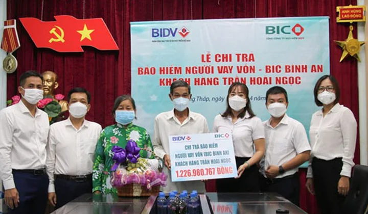 BIC chi trả hơn 1,2 tỷ đồng tiền bảo hiểm cho khách hàng tại Đồng Tháp