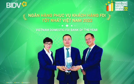BIDV nhận giải “Ngân hàng phục vụ khách hàng FDI tốt nhất Việt Nam năm 2022”