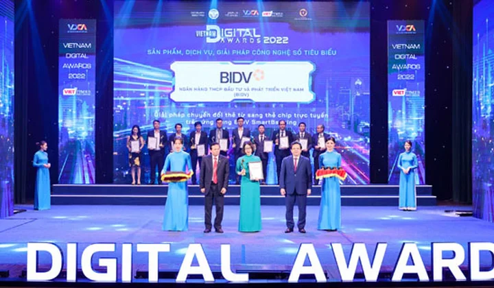 BIDV nhận giải thưởng chuyển đổi số Việt Nam năm 2022