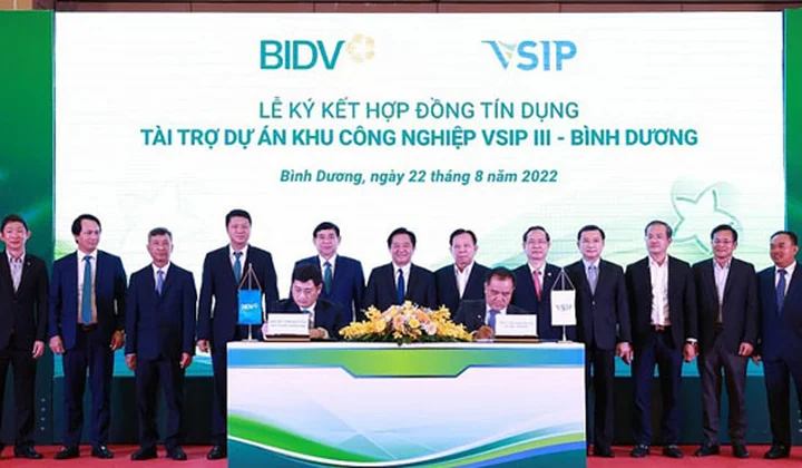 BIDV và VSIP ký kết hợp đồng tín dụng tài trợ dự án đầu tư xây dựng KCN VSIP III - Bình Dương