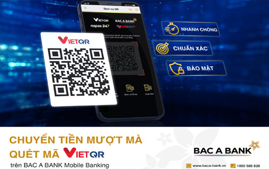BacABank ra mắt tính năng thanh toán bằng mã VietQR trên ứng dụng Mobile Banking