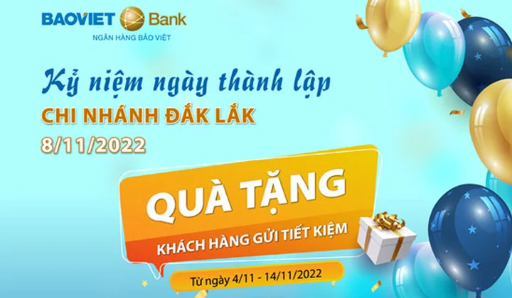 BaoVietBank Đắk Lắk tặng quà cho khách hàng gửi tiết kiệm