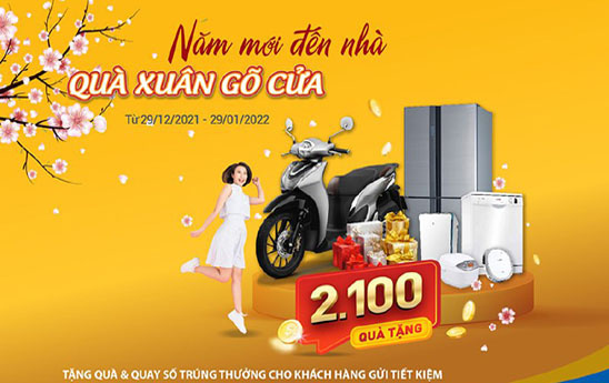 BaoVietBank khuyến mại “Năm mới đến nhà - Quà xuân gõ cửa”