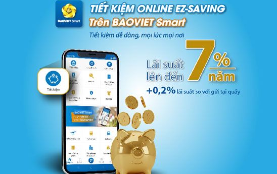BaoVietBank ra mắt tính năng tiết kiệm Online trên BAOVIET Smart