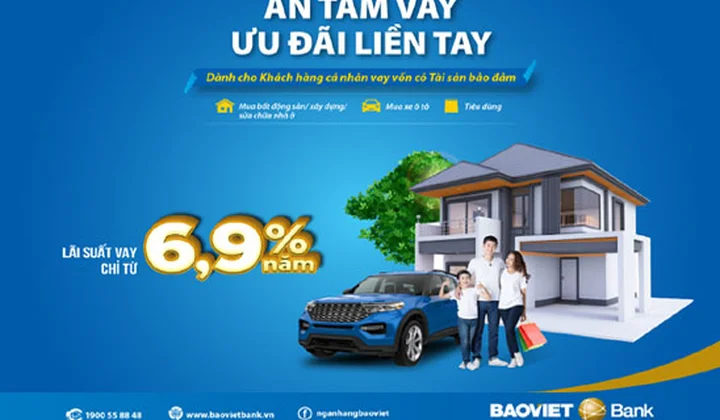 BaoVietBank ưu đãi khách hàng cá nhân vay có tài sản đảm bảo